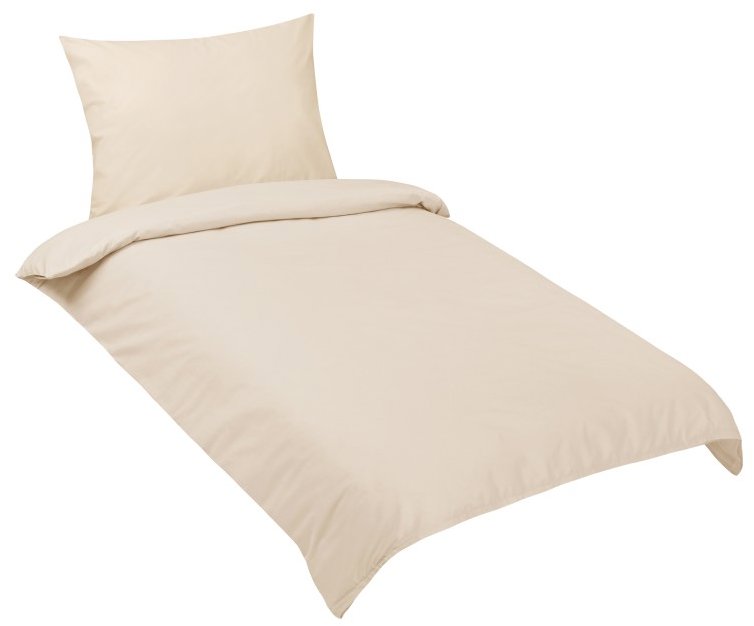 BELLATEX Povlečení bavlna 91/P208 UNI bílá káva 140 × 200, 70 × 90 cm