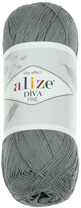 Vlnika Diva Fine 100 g, 87 sivá