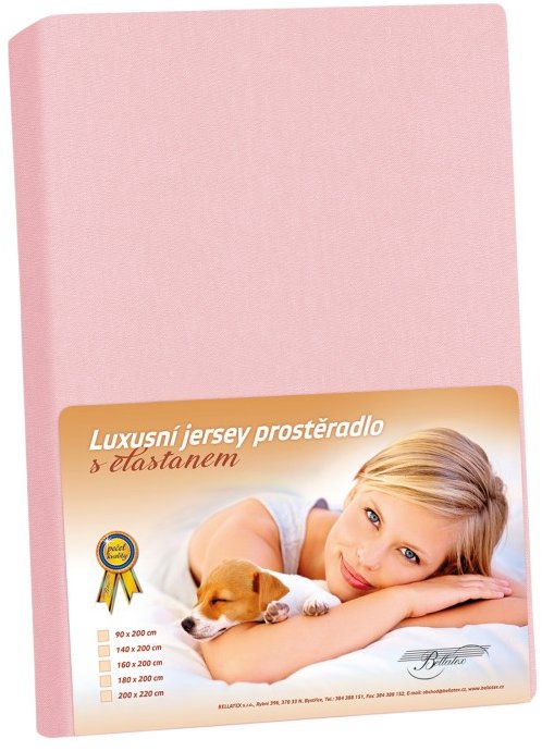 BELLATEX KL5 Jersey s elastanom 200 cm × 220 cm 310 ružová