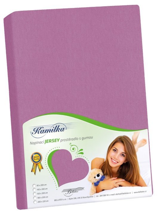 BELLATEX Jersey 90 × 200 cm, 022 tmavo fialové