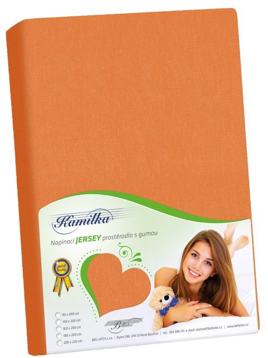 BELLATEX Jersey 90 × 200 cm, 049 mandarínkové