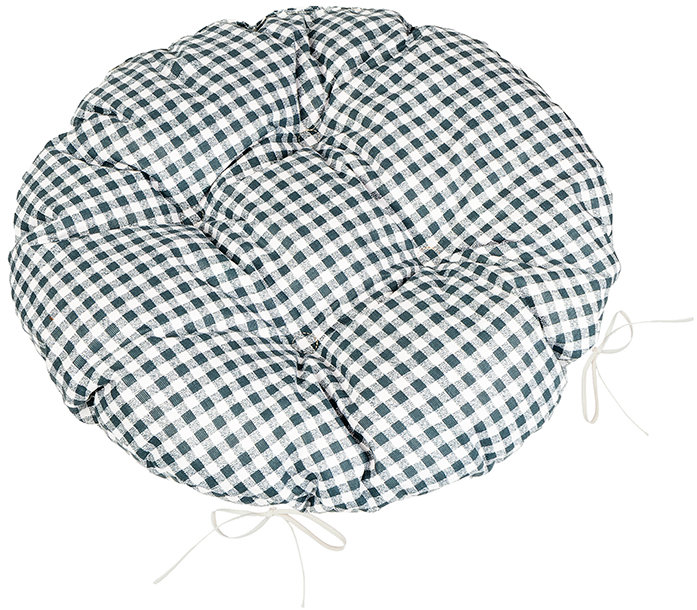 BELLATEX Vankúš BERTA 6210 okrúhly prešívaný priemer 40 cm kocky sivý
