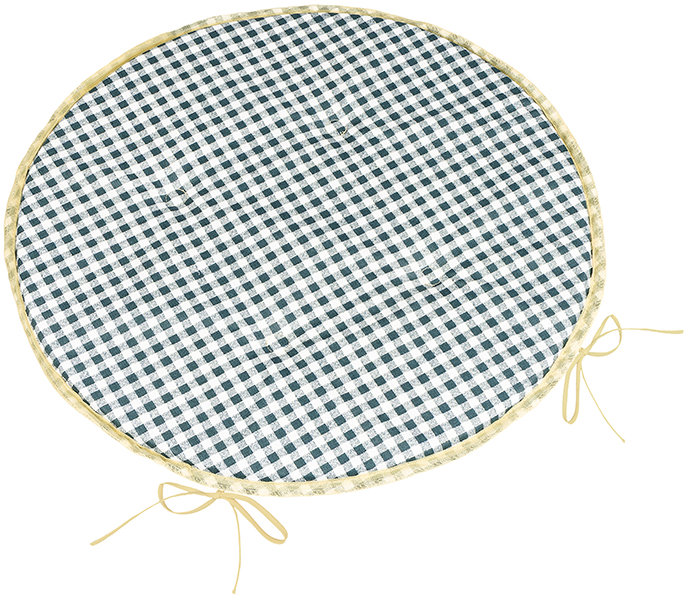 BELLATEX Vankúš BERTA 7910 okrúhly hladký priemer 40 cm kocky sivý