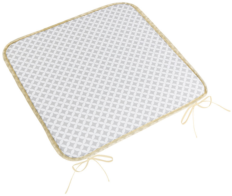 BELLATEX Vankúš ADÉLA 3405 hladký 40 × 40 kosoštvorce sivo-biely