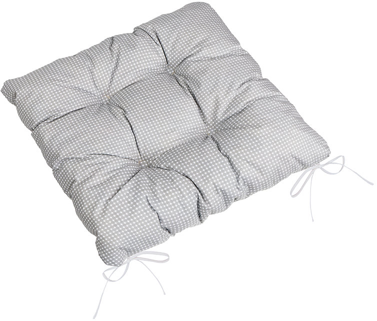 BELLATEX Vankúš ADÉLA 4104 prešívaný 40 × 40 kocky sivo-biely