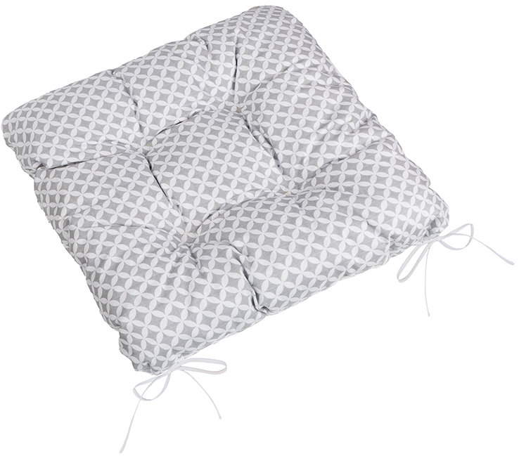 BELLATEX Vankúš ADÉLA 4105 prešívaný 40 × 40 kosoštvorce sivo-biely