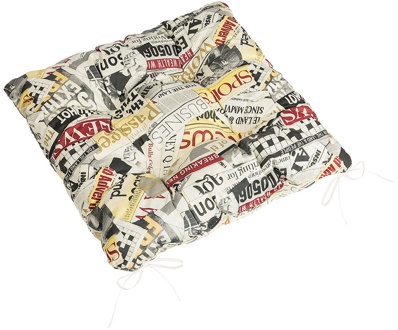 BELLATEX Adela Sedák 41/228 prešívaný 40 × 40 cm farebné noviny