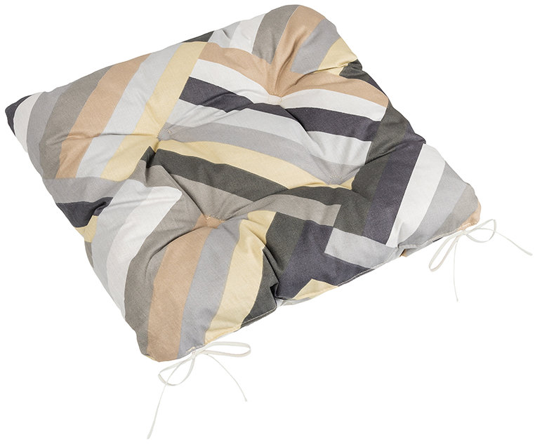 BELLATEX Adela Sedák 41/231 prešívaný 40 × 40 cm pruhy šedé, béžové