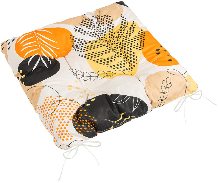 BELLATEX Adela Sedák 41/233 prešívaný 40 × 40 cm okruhliaky oranžové