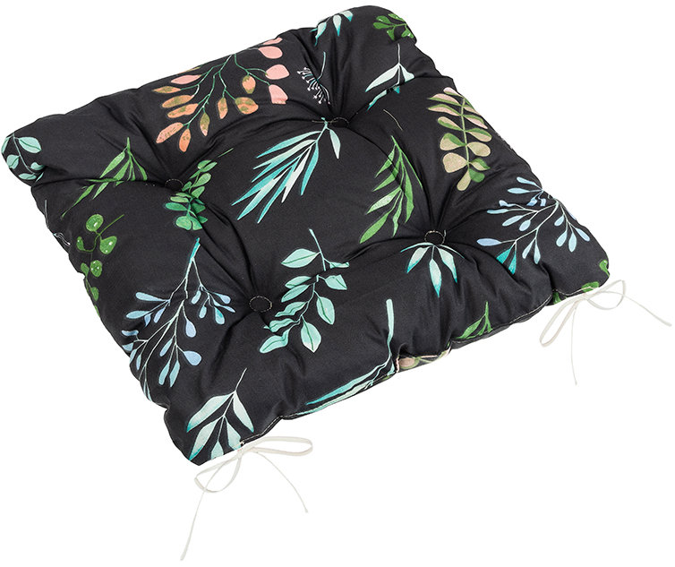 BELLATEX Adela Sedák 41/236 prešívaný 40 × 40 cm lístky na čierne