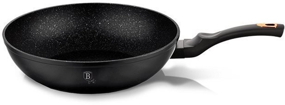 BerlingerHaus WOK Panvica s mramorovým povrchom 28 cm Black Rose Collection BH-1638