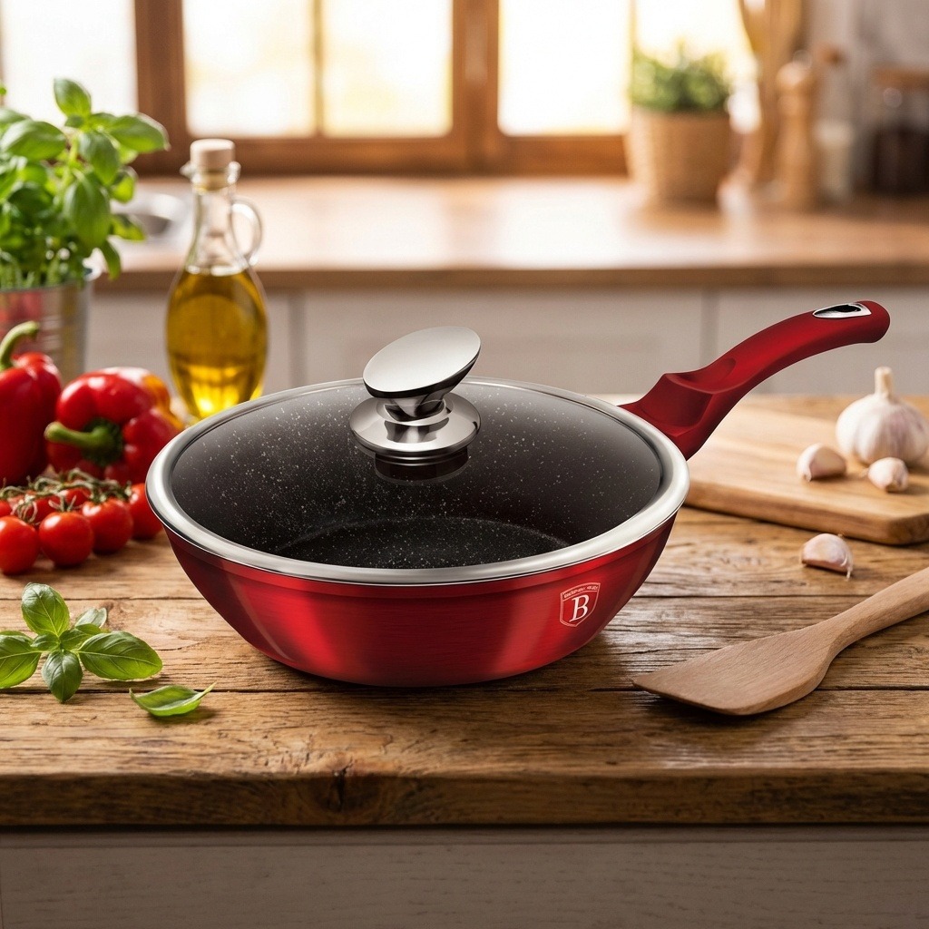BerlingerHaus Hlboká Panvica s pokrievkou 24 cm Burgundy Metallic Line