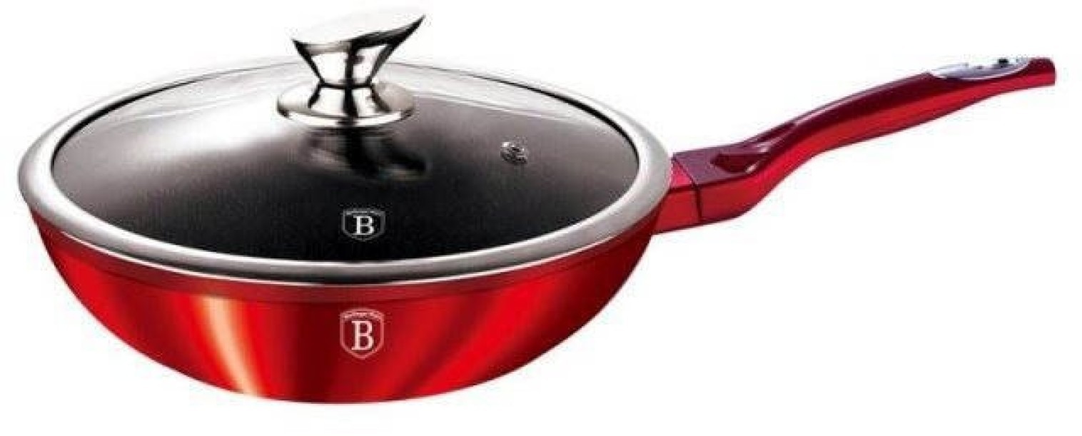 BerlingerHaus WOK Panvica s pokrievkou 28 cm Burgundy Metallic Line