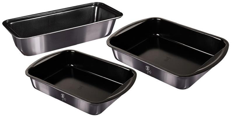 BERLINGERHAUS Plechy a forma na pečenie s titánovým povrchom sada 3 ks Carbon Pro Line