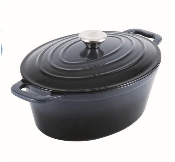 CS KOCHSYSTEME Xantén s pokrievkou liatinový 36 × 22 cm čierny