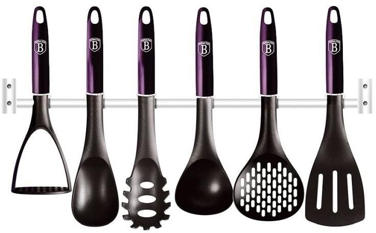 BERLINGERHAUS Kuchynské náčinie s nástenným držiakom 7 ks Purple Eclipse Collection