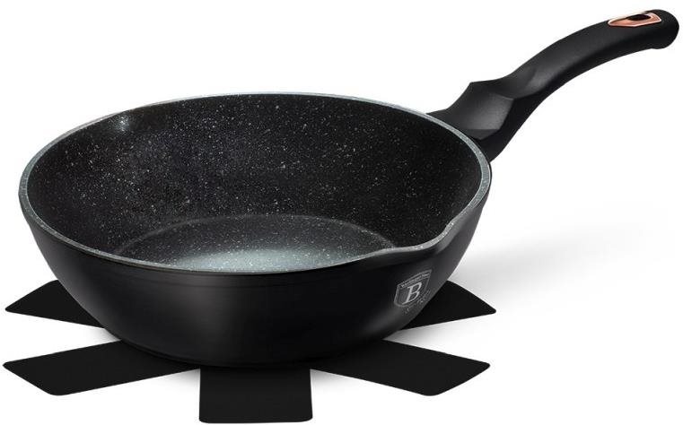 BERLINGERHAUS Panvica hlboká s mramorovým povrchom 24 cm Black Rose Collection