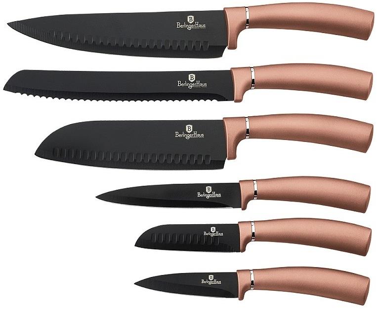 BERLINGERHAUS Sada nožov s nepriľnavým povrchom 6 ks Rosegold Metallic Line