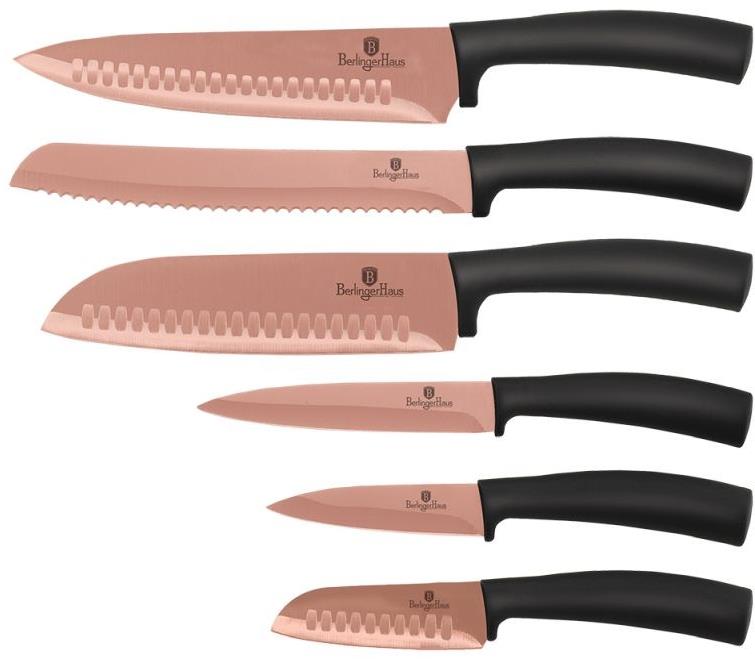 BERLINGERHAUS Sada nožov s nepriľnavým Diamand povrchom 6 ks Rosegold Metallic Line