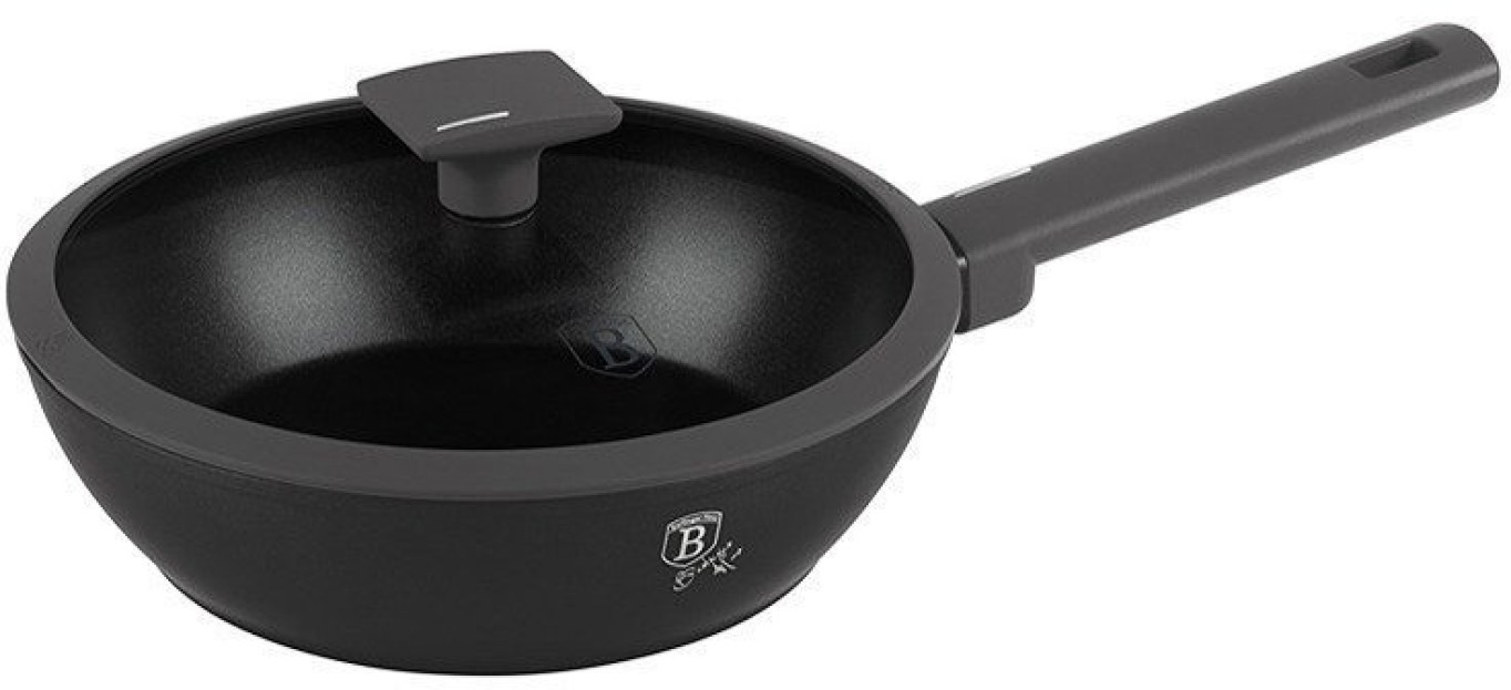 BerlingerHaus Antracit Collection Panvica hlboká s titánovým povrchom a pokrievkou 24 cm