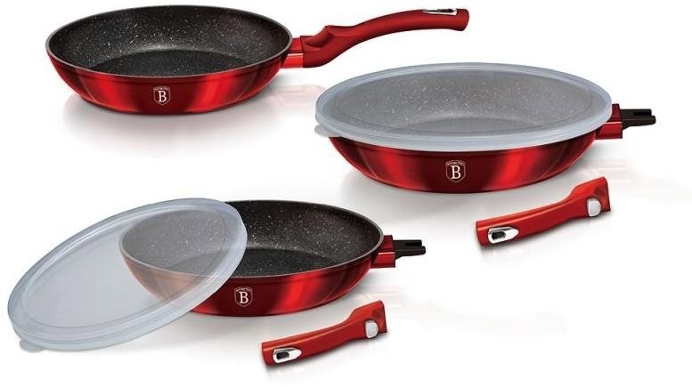 Berlingerhaus Panvica s odnímateľnou rukoväťou, 5 ks, Burgundy Metallic Line