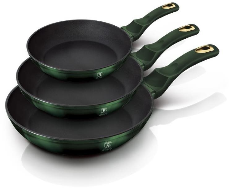 Berlingerhaus Panvica s titánovým povrchom, 3 ks, Emerald Collection