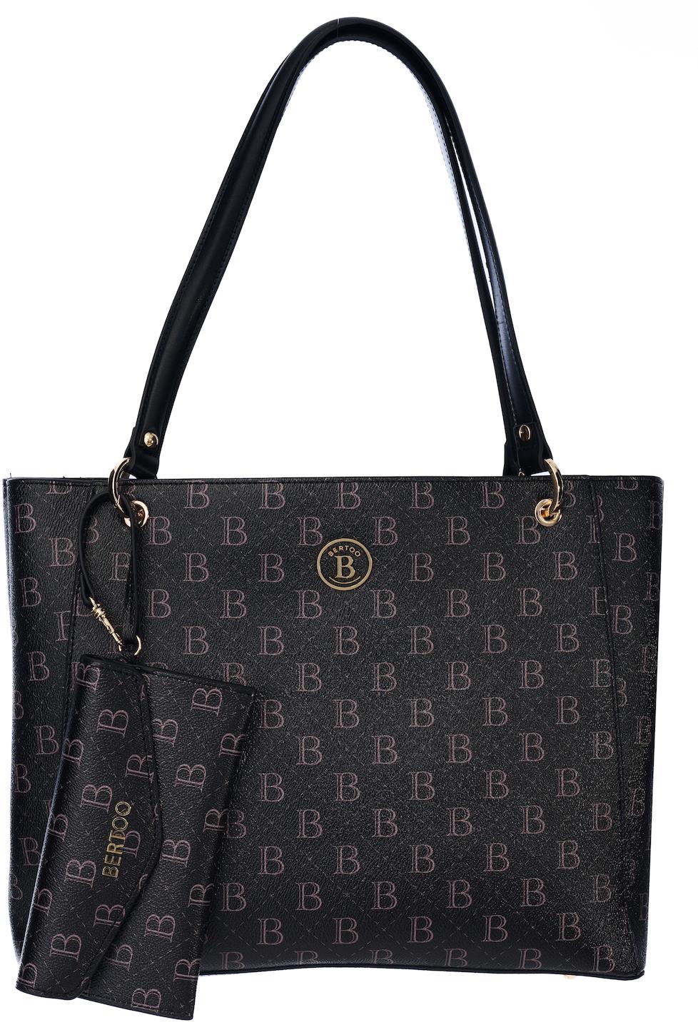 BERTOO Dámska kabelka Federica black logo