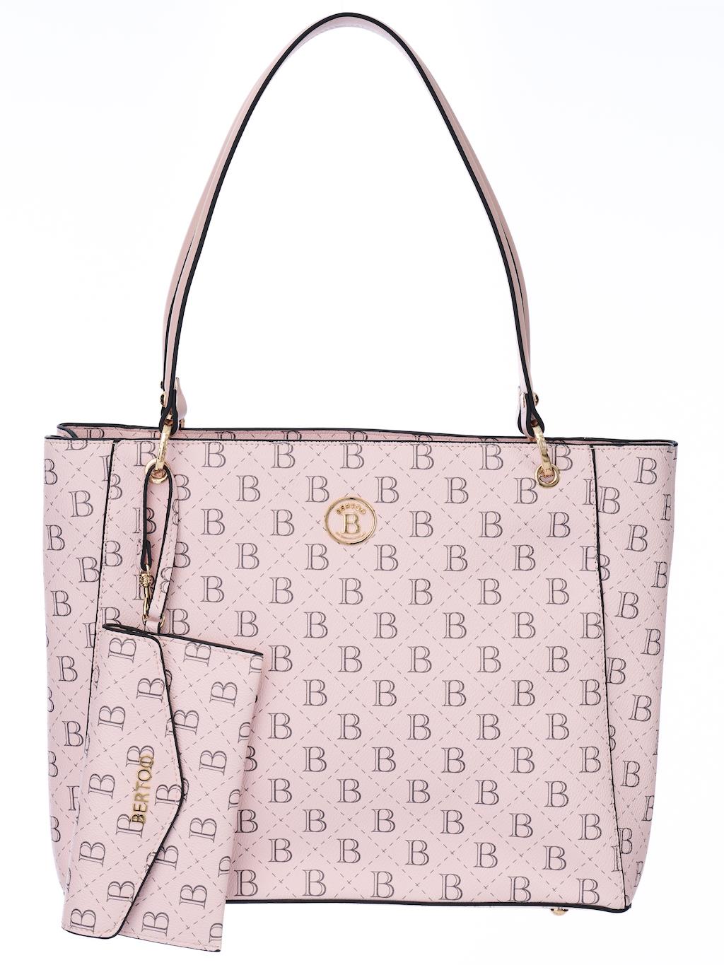 BERTOO Dámska kabelka Federica pink logo