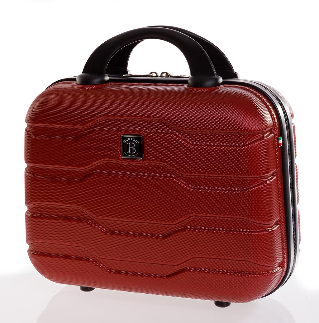 BERTOO Cestovný kozmetický kufrík Firenze červený