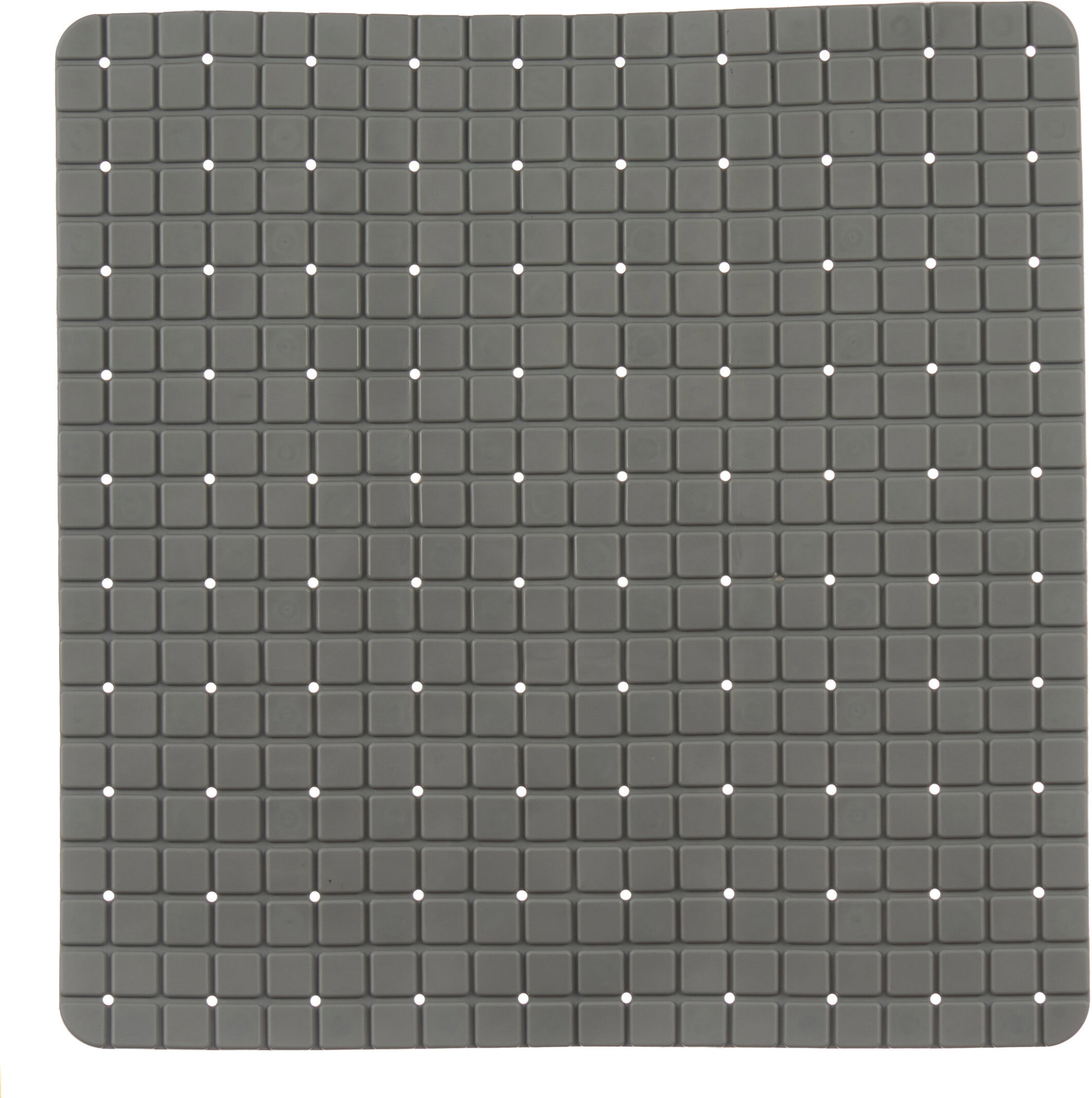 Berilo Protiskluzová koupelnová podložka BRICK 50 × 50 cm, šedá