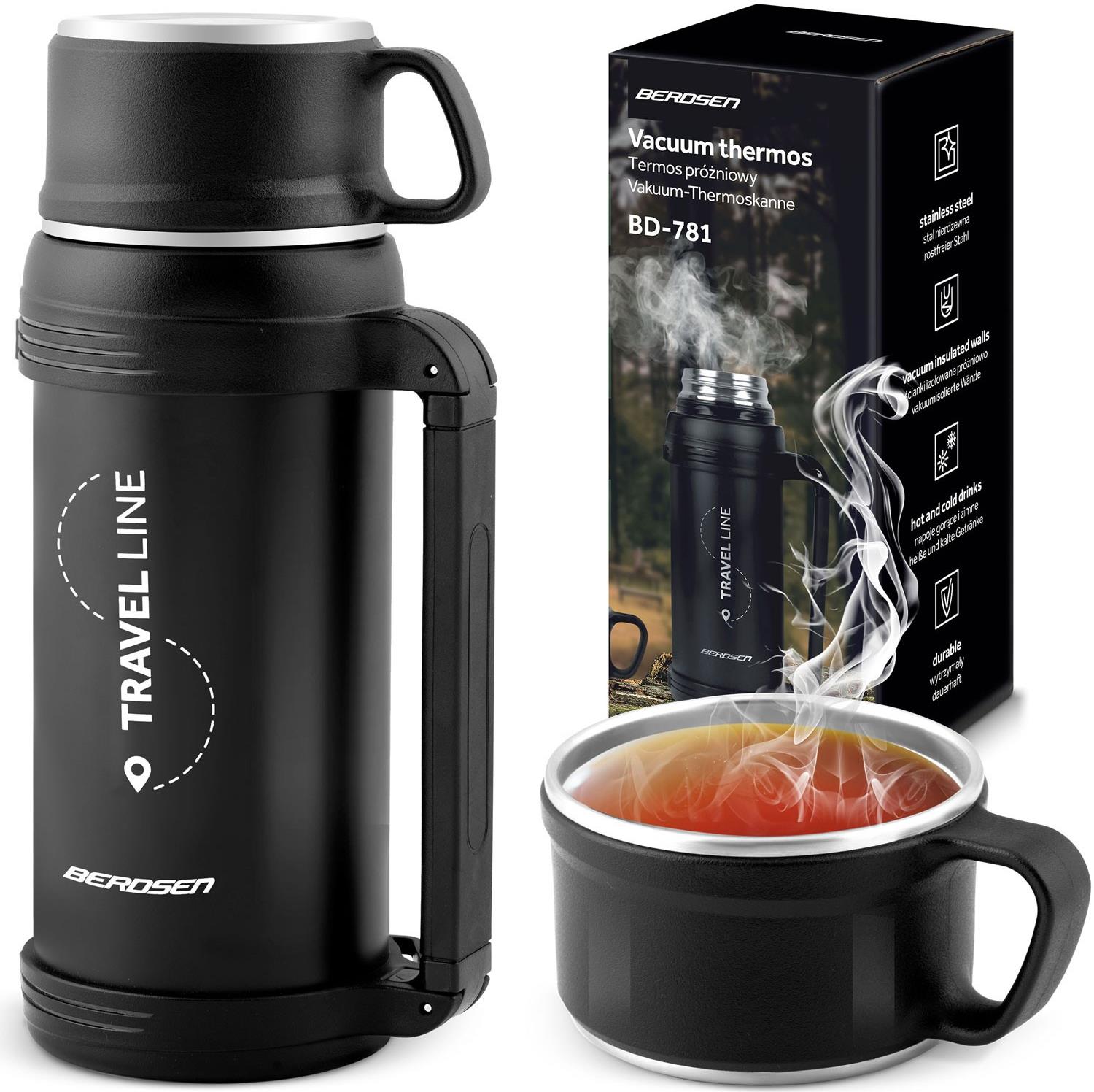 Berdsen vákuová termoska BD-781, 1500 ml, čierna