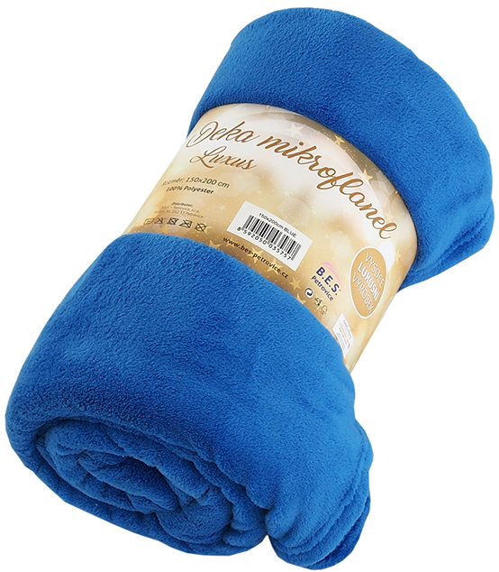 B.E.S. – Petrovice Deka mikroflanel EXCLUSIVE 150 × 200 – Blue