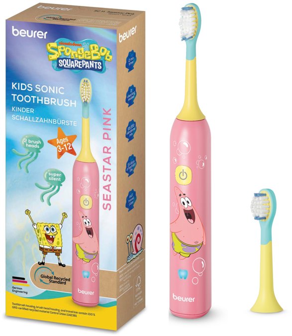 Beurer Sonický dětský elektrický zubní kartáček SC 11 Seastar Pink