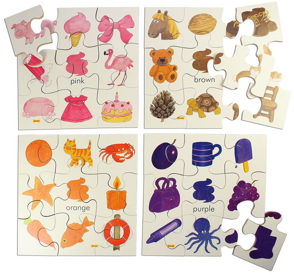Drevená didaktická hračka – Puzzle farby 2