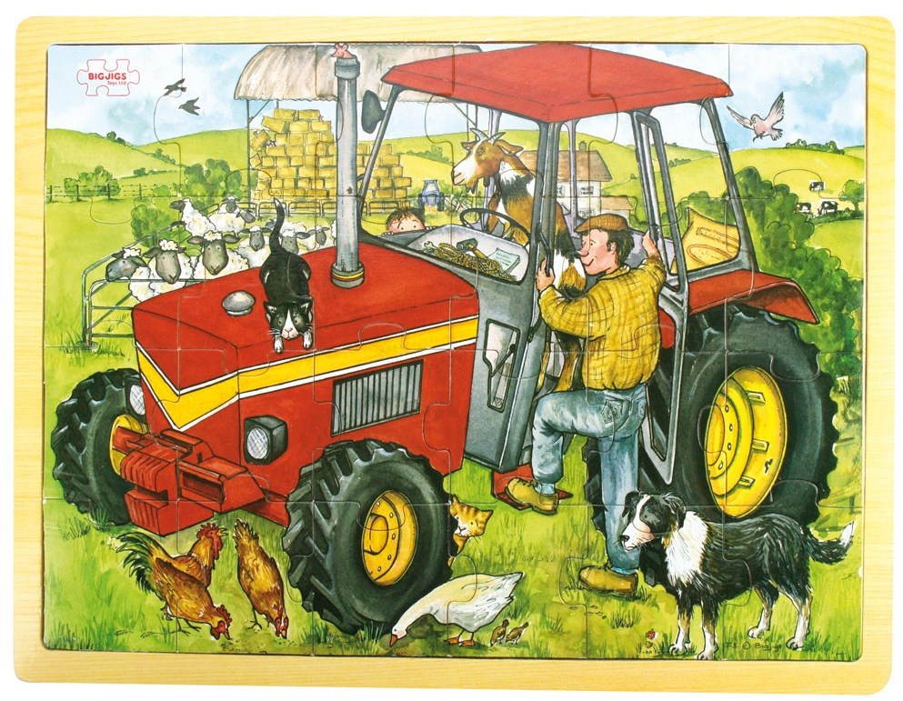 Drevené puzzle – Traktor