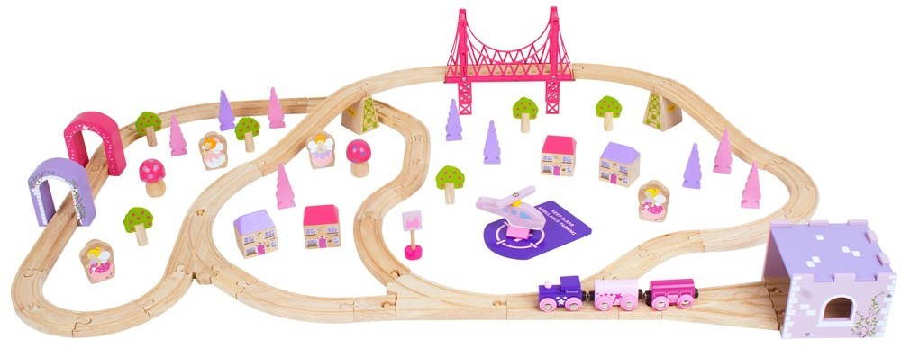 Bigjigs Drevená železnica pre princezné