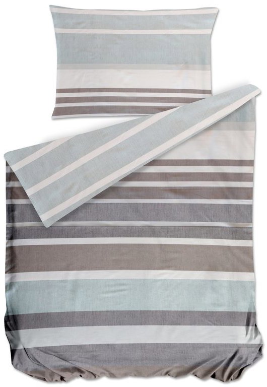 Bierbaum Saténové obliečky Stripe Mint 140 × 200/70 × 90 cm