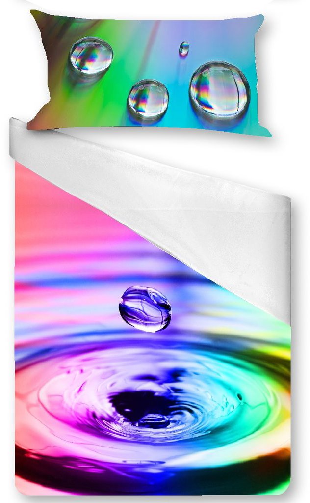 Gipetex 3D Bavlnené obliečky Water Rainbow 140 × 200/70 × 90 cm