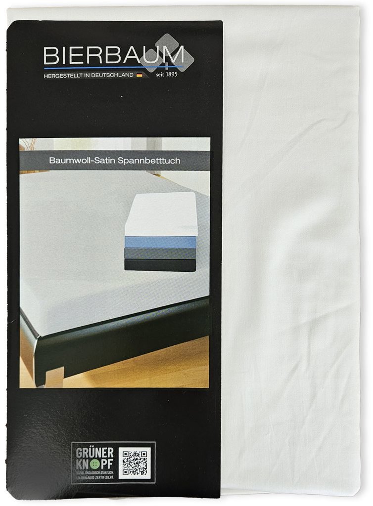 Bierbaum Saténové prestieradlo 140 × 200 cm biele