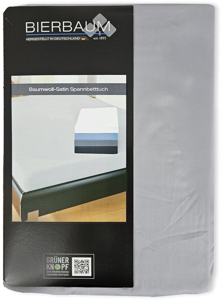 Bierbaum Saténové prestieradlo 90 × 200 cm stredne sivé