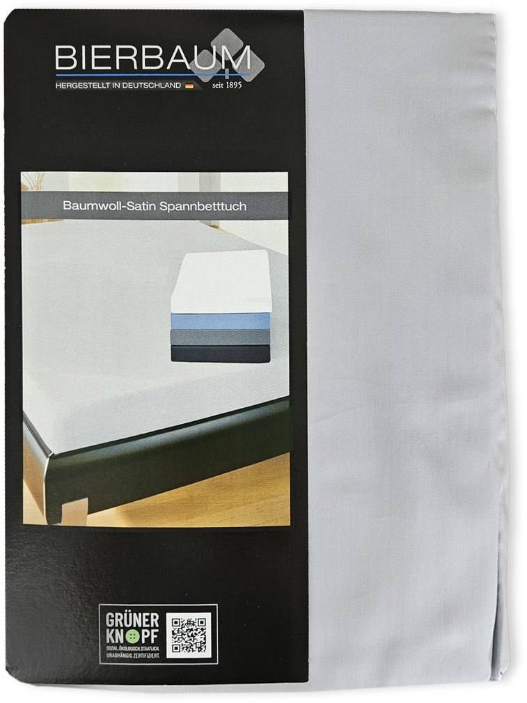 Bierbaum Saténové prestieradlo 90 × 200 cm svetlosivé