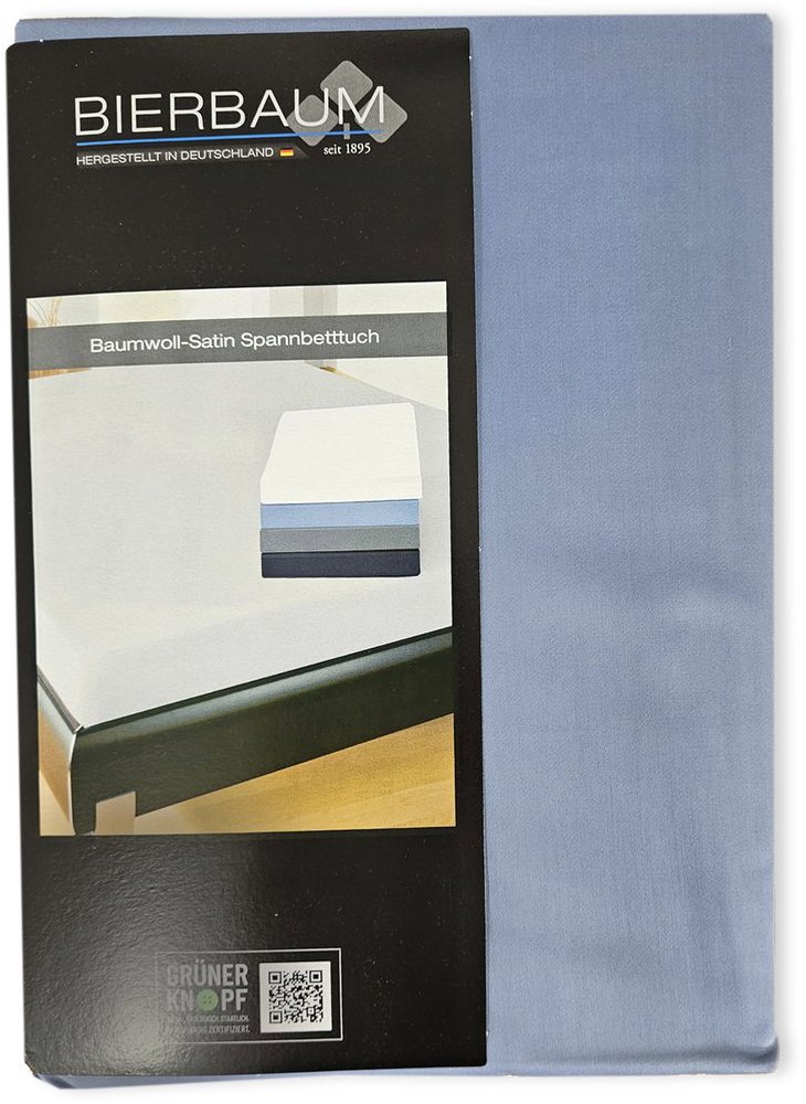 Bierbaum Saténové prestieradlo 180 × 200 cm svetlomodré