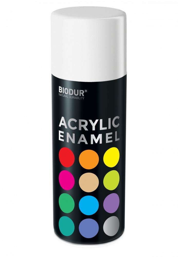 Biodur Akrylový email v spreji – matná biela 400 ml/RAL 9010