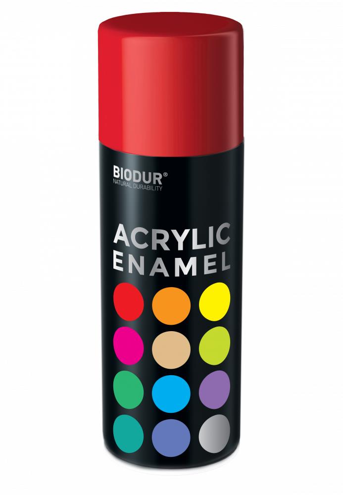 Biodur Akrylový email v spreji – ohnivá červená 400 ml/RAL 3020