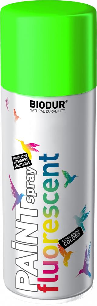 Biodur Email v spreji – fluorescenčná zelená 400 ml/RAL 9015