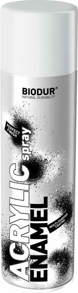 Biodur Akrylový biely lesklý lak v spreji 500 ml/ 9010 PA