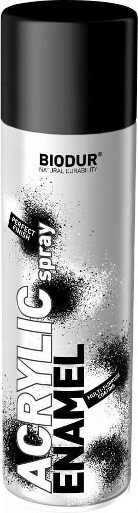 Biodur Akrylový matný čierny lak v spreji 500 ml/9005 M