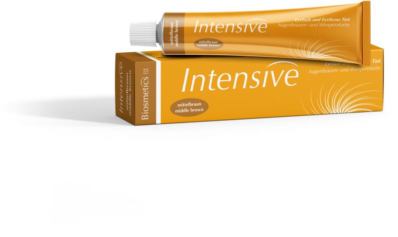 BIOSMETICS Farba na mihalnice a obočie Intensive Middle brown, 20 ml