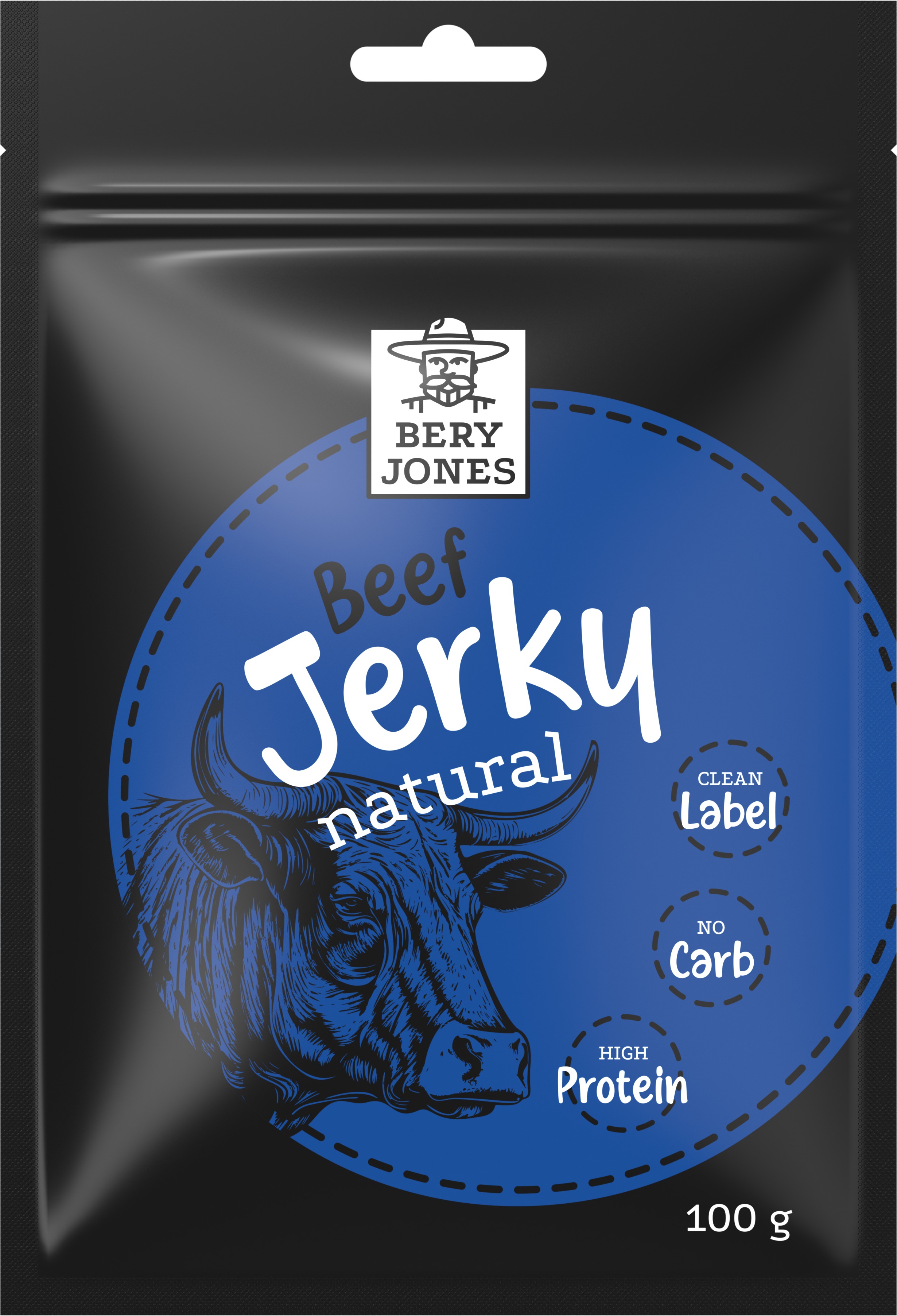 Bery Jones Jerky hovädzie natural 100 g