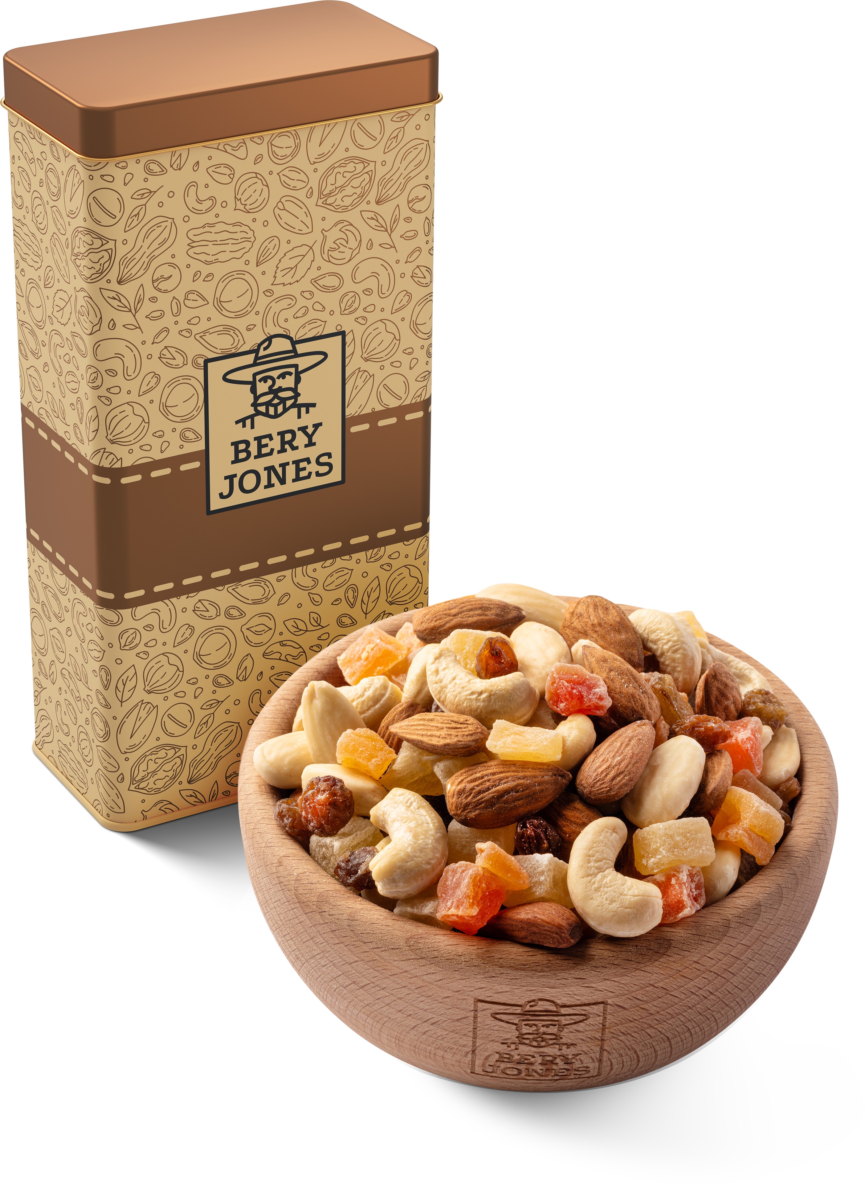 Bery Jones Zmes orechov a ovocia v plechovej dóze 240 g